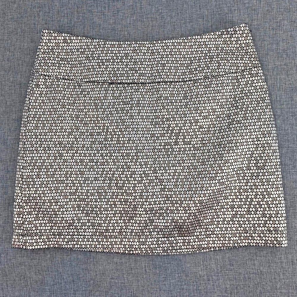 Costa Blanca Mini Skirt Metallic Gold &‎ Black Small Lined Zipper Closure Party